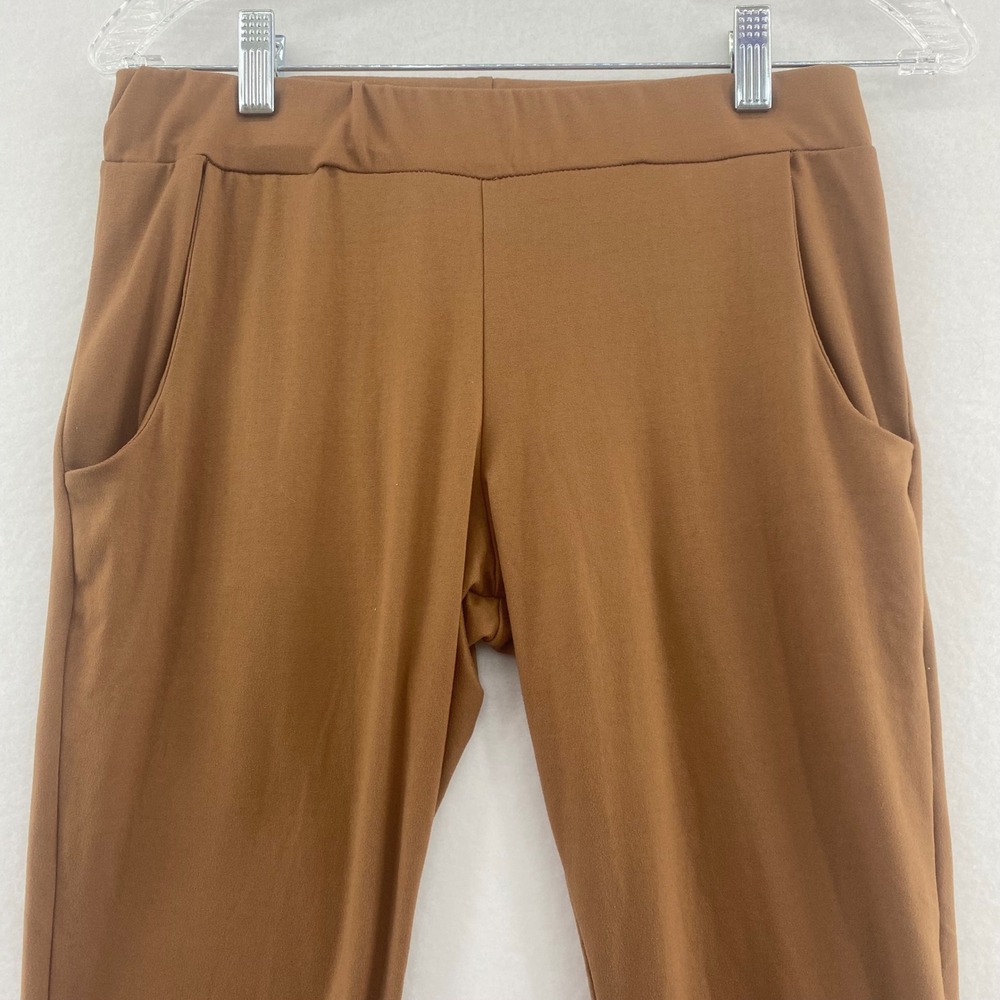 BOMBOM Pocket Leggings High Waist Stretchy Lounge Pants Comfy Medium Brown